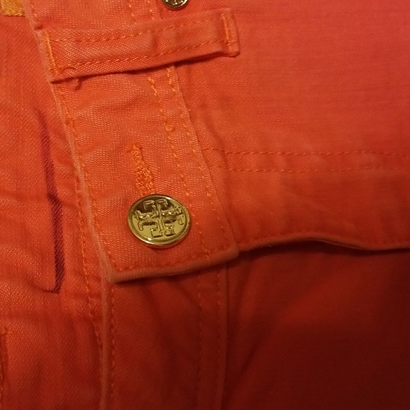 Tory Burch tangerine denim jeans size 26 - Picture 3 of 8